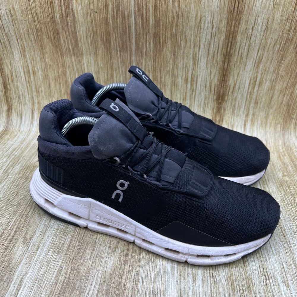 On Running Cloudnova Sneakers Men's Size 9.5 Black CloudTec Athletic Shoes